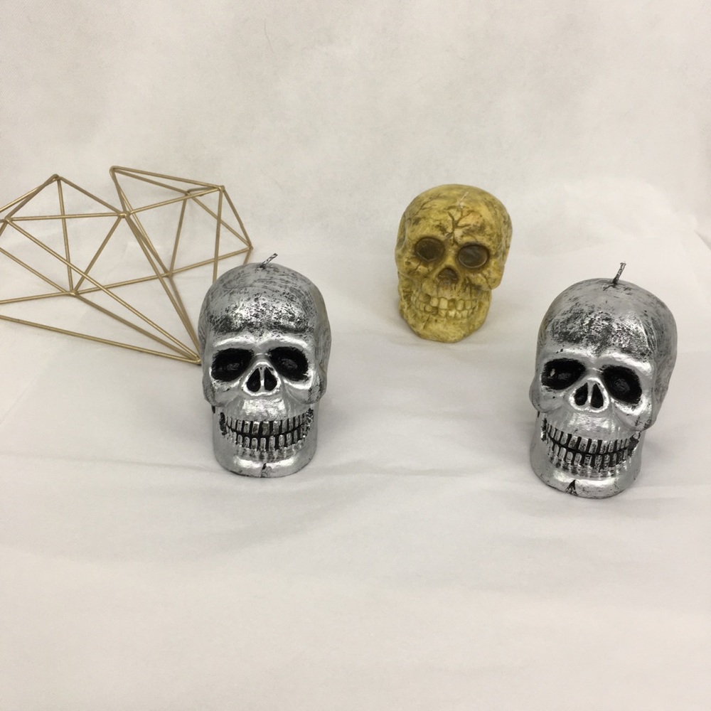 Skull Candles Set Of 3